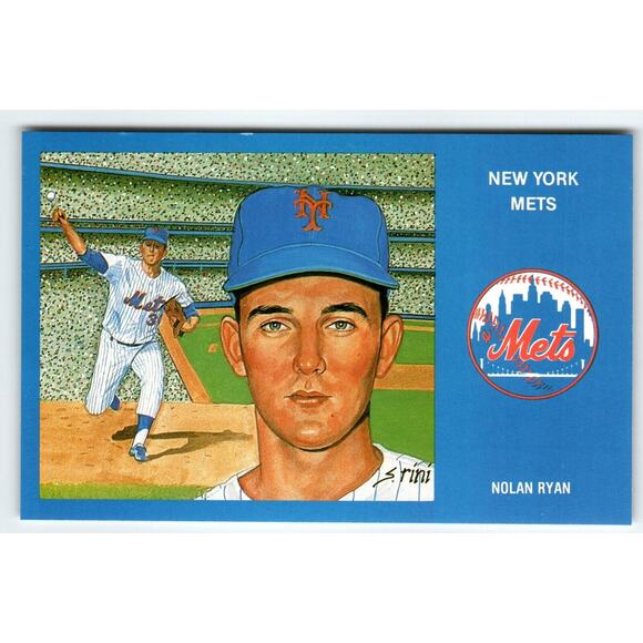 1969 NY Mets Baseball Postcard Susan Rini Nolan Ryan Unused Limited Edition - Picture 1 of 2